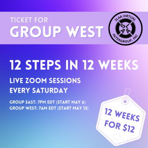 Group WEST - 12 steps in 12 weeks online LIVE event